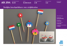 Vrolijke lunchprikkers van strijkkralen